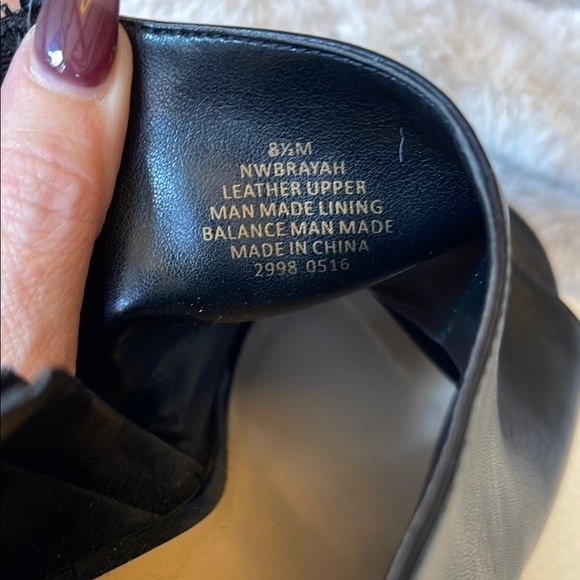 Nine West Black Peep Toe Ankle Boots - Picture 7 of 8